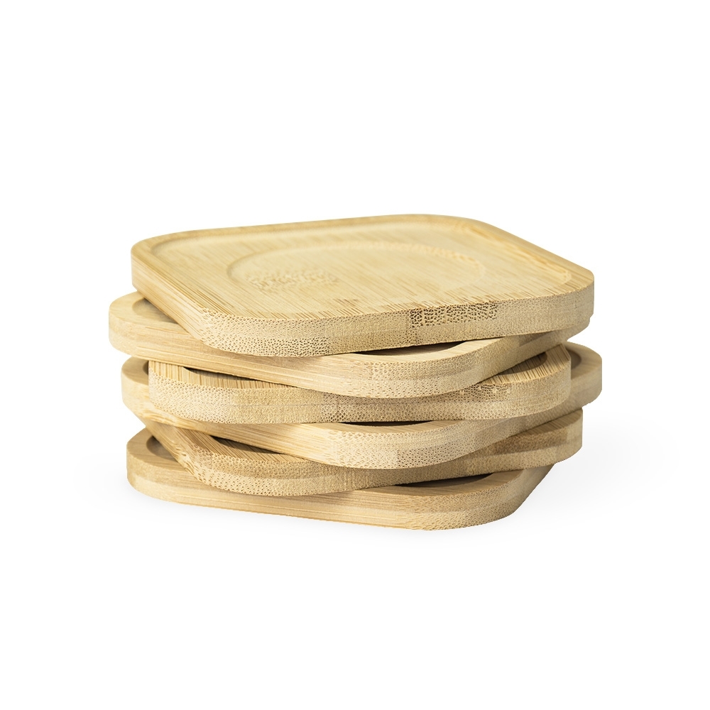 Kit Porta-Copos Bambu com 6 Peças